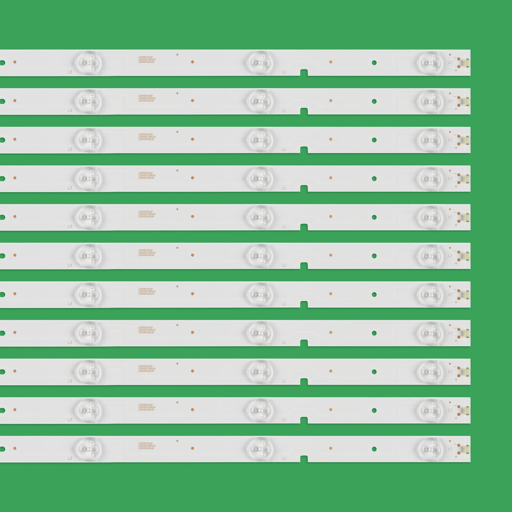 Novas tiras de retroiluminação de led, 11 peças, insígnias para led55ec280jd led55ec290n led55k20jd svh550ab1_6led_rev0_131030