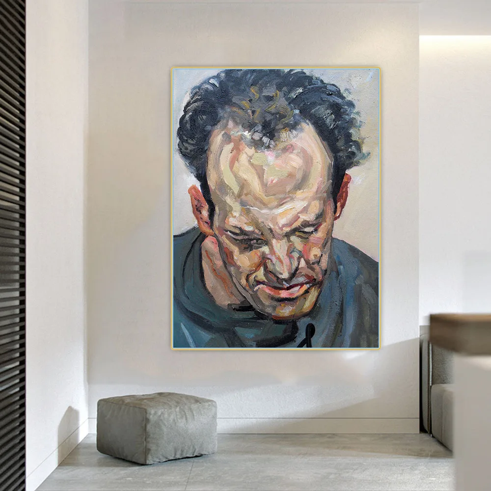 Frank Auerbach by Lucian Freud Canvas Art Oil Painting Artwork Aesthetic Decorative Picture Wall Hanging Decor Home Decoration