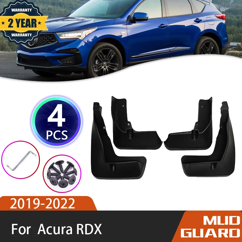 

Автомобильный брызговик для Acura RDX TC1 2 2019 ~ 2022 2020 2021, передние и задние брызговики грязи, автомобильные аксессуары, набор из четырех предметов