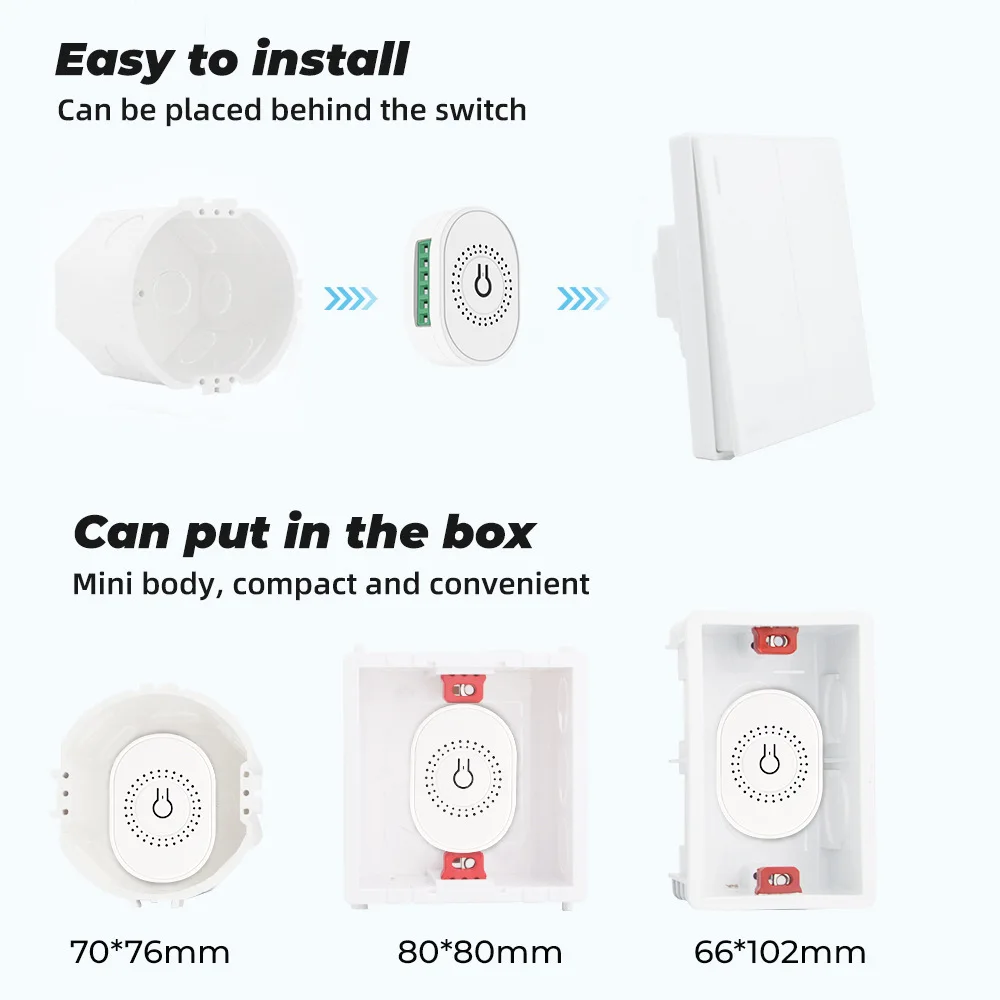 Tuya DIY Mini WiFi Smart LED Dimmer สวิทช์โมดูล App รีโมทคอนโทรล220V โคมไฟ On Off สำหรับ alexa Google Home