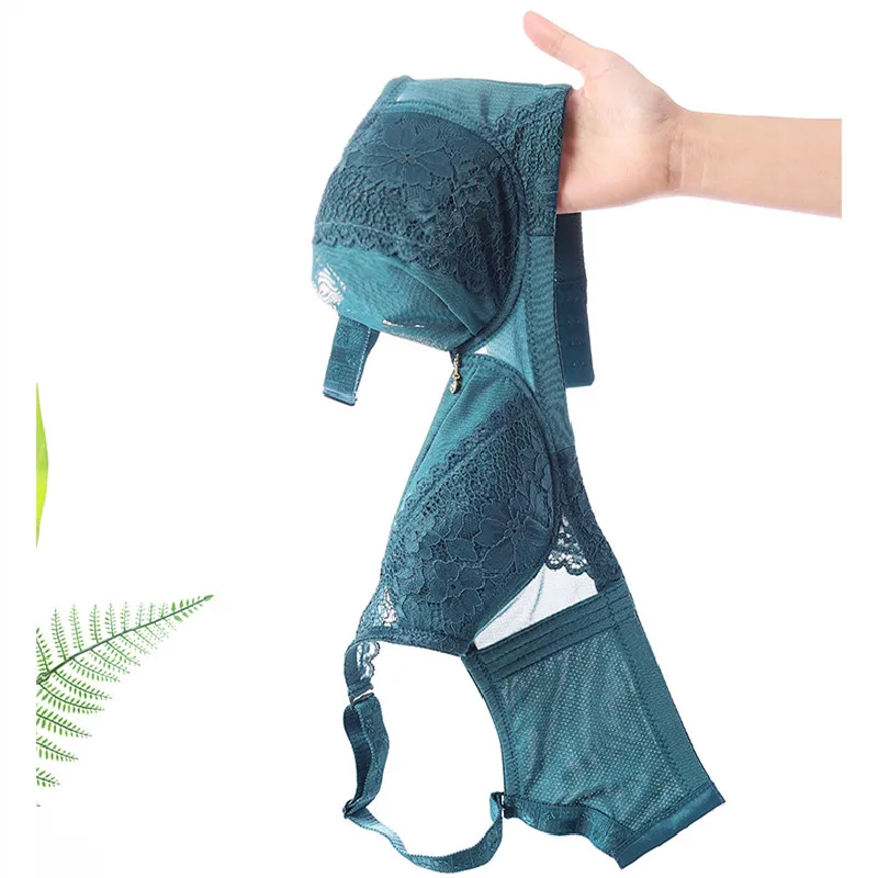 Xianqifen Push Up Sexy Bra For Women Lace Crop Tops ultra thin cotton Underwireless underwear Brassiere Plus Size 36 38 BCD cup