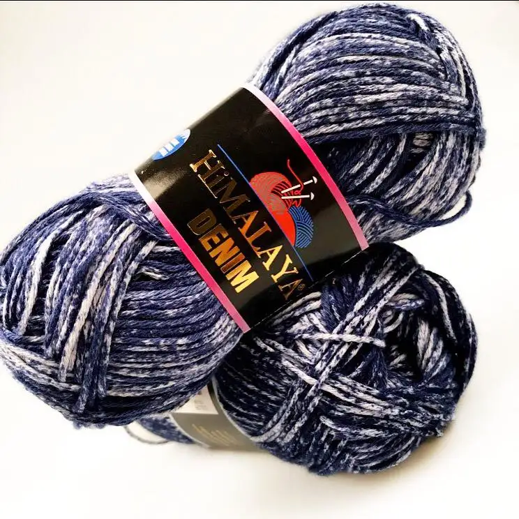 Himalaya Denim % 100 naturalna bawełna przędza 50g-140m Knitting Crochet kolorowe Super jakość turecki wełna DIY sweter YarnArt Alize