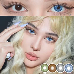 Bio-essence 1 Pair Colored Contact Lenses for Eyes Blue Lenses Green Eye Lenses Natural Lenses Gray Eye Contact Fashion Lenses