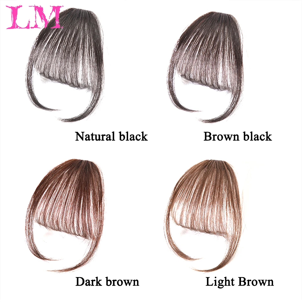 LM Gefälschte Stumpfen air Pony haar Clip-In Extension Synthetische Gefälschte Fringe Natürliche Falsche haarteil Für Frauen Clip In pony