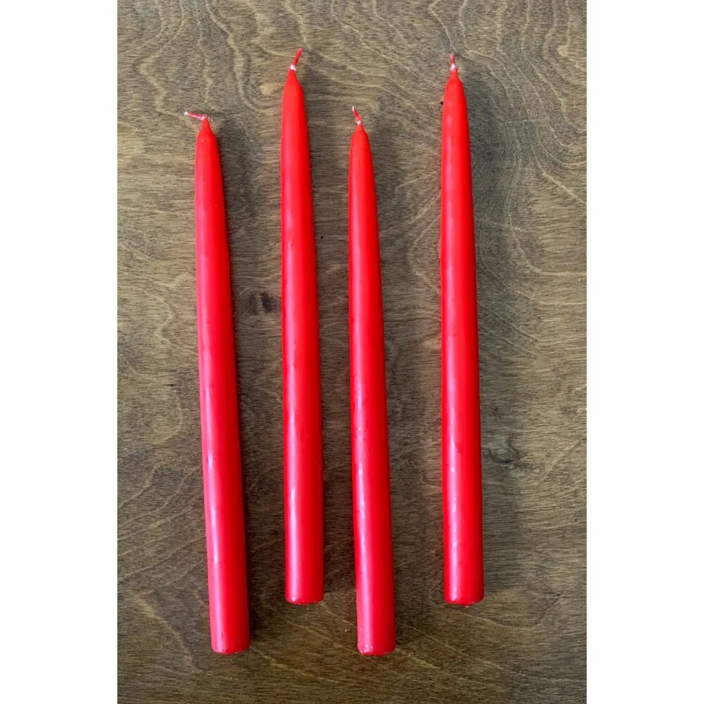 Color candles Set of 4 candles pole wax stick candles household wedding birthday celebration dinner candles candles candlestick