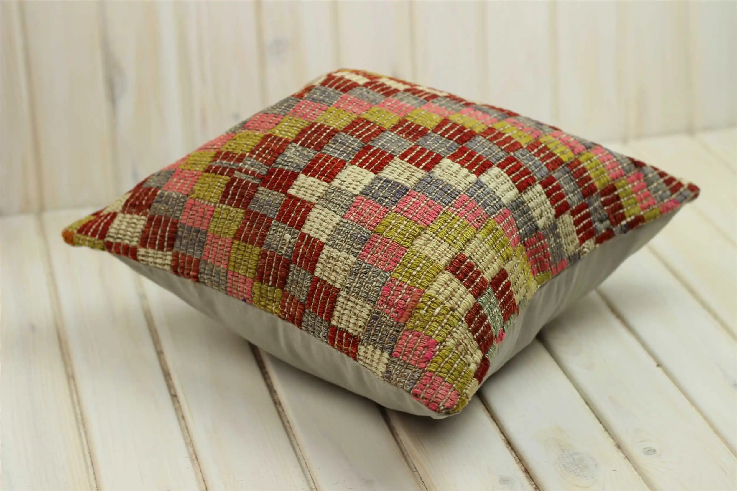 Handmade Kilim Pillow Cases Hand Woven Turkish Anatolian Traditional Motifs Cushion Cover Vintage Home Decorative Zip Carpet