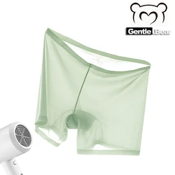 Gentle.Bear Safety Undershorts for Women Seamless Boxer Pants Ice Silk High Waist Panties Summer Mesh Girls cool Briefs