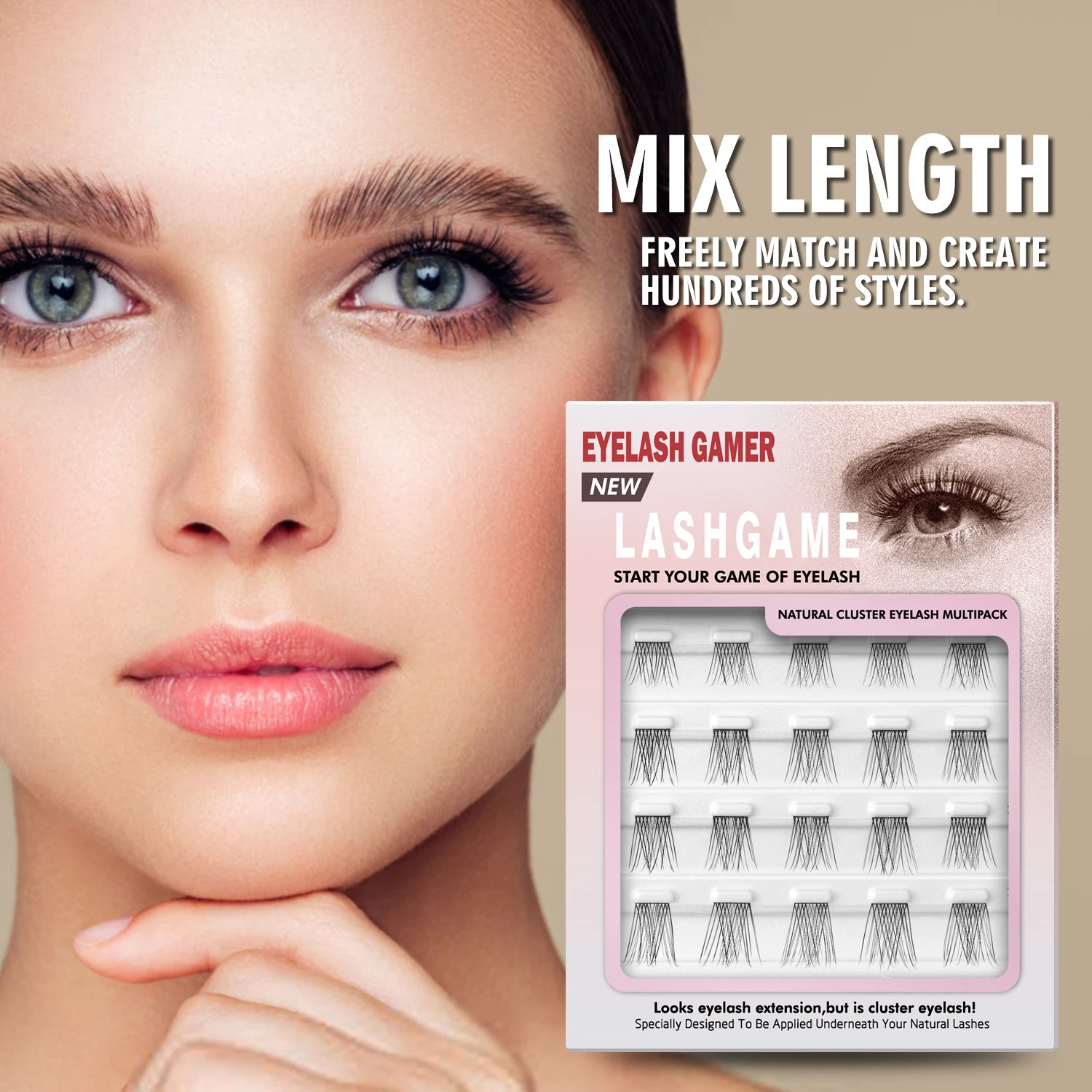 EASITENSION Natural Volume Mix Individual Cluster Eyelash Extension Professional 3D Volume Effect Faux Eyelashes Bundles Lashes