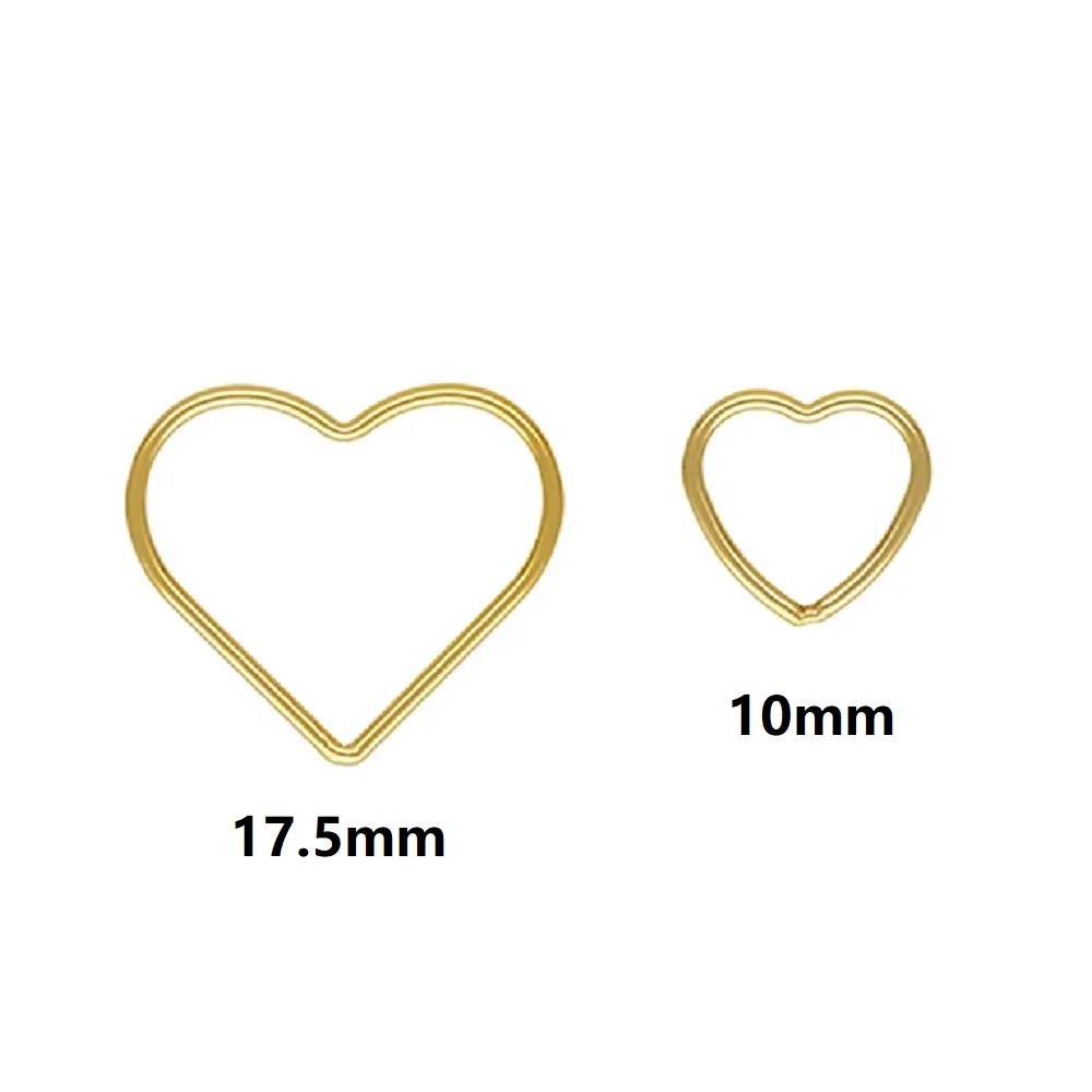 

5pcs 14K Gold Filled Heart Closed Jump Rings Love Connector Charms for Necklace Bracelet