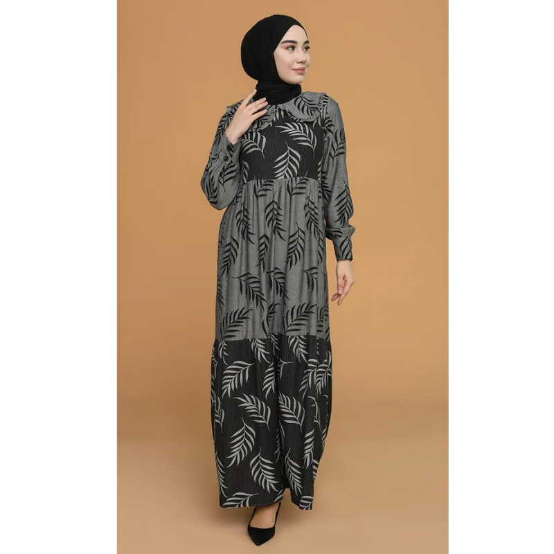 2021 season muslim women's jacquard shiny fabric. Decorated sweet Bebe collar 4 seasons big size unlined handle wheel.