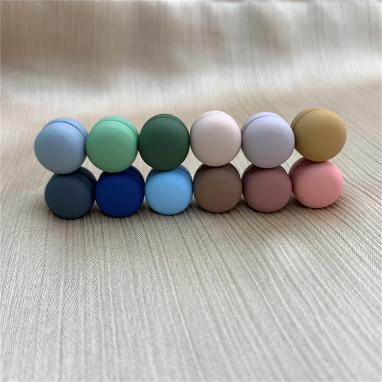 Matte Metal Magnet Hijab Muslim Scarf Hijab pins for Wome Macarone color Islamic Pinless Safety Headscarf Brooches Accessories