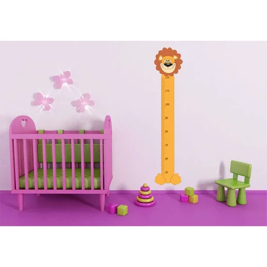 Cute Lion Height Ruler wall stickers for kids room nursery room decor wall art Fox World