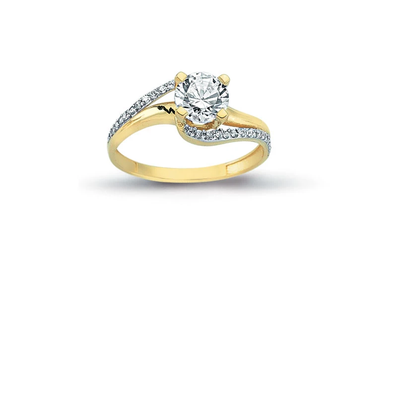 14K Solid Gold Solitaire Exclusive Engagement Wedding Ring