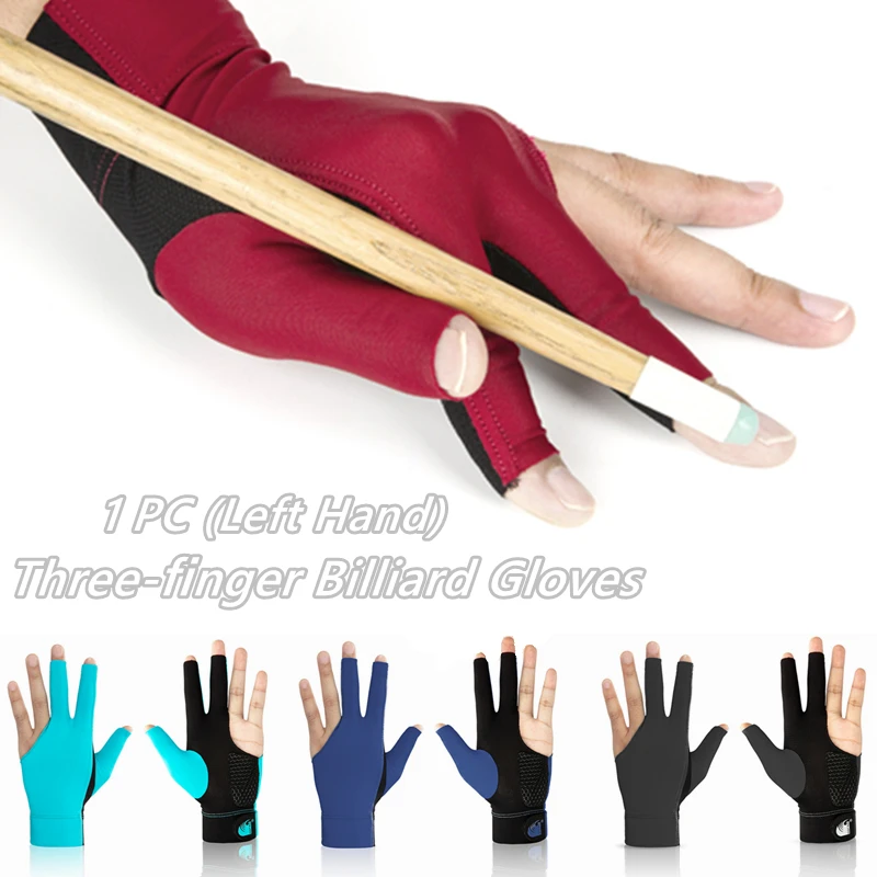 

1Pc Professional Elastic English Billiard Cue Gloves Snooker Left Hand Three-finger Gloves