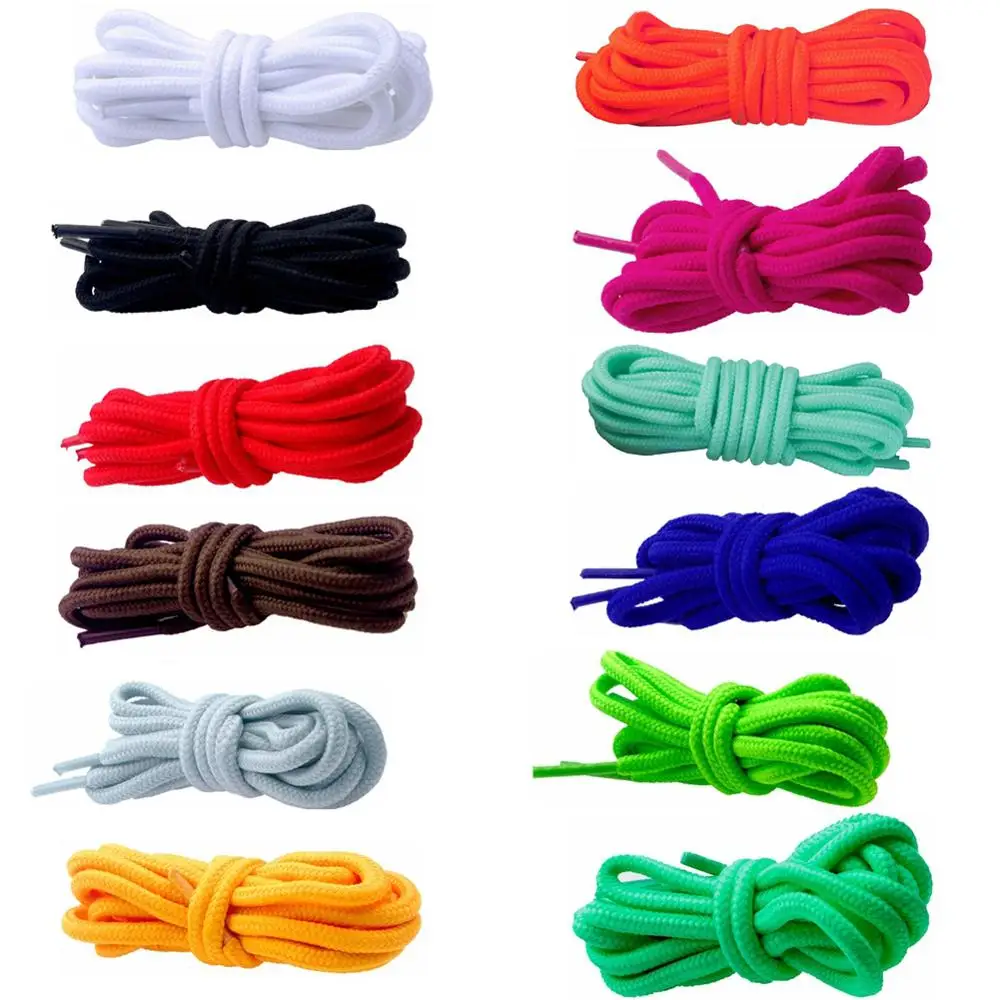 12 Pairs of Shoe Laces Shoelaces  of Polyester Flat Round Oval 12 Various Colors Set