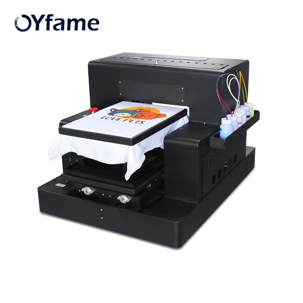 OYfame A3 Flatbed Printer A3 DTG Printer Multifunction t shirt printer for t-shirt A3 DTG Printing Machine With Textile Ink 2021