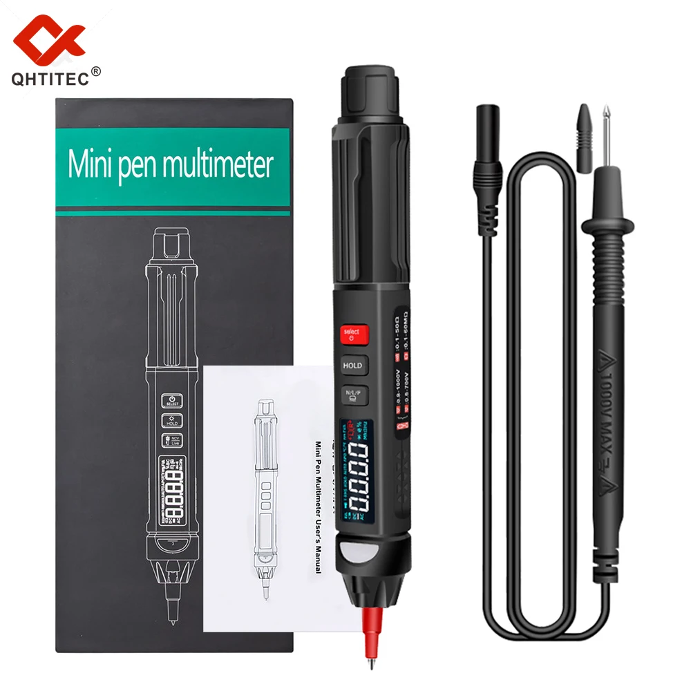 

QHTITEC 118A/B Digital Multimeter Pen 6000 Counting True Root Mean Square Meter Automatic Voltage Phase Sequence Detection