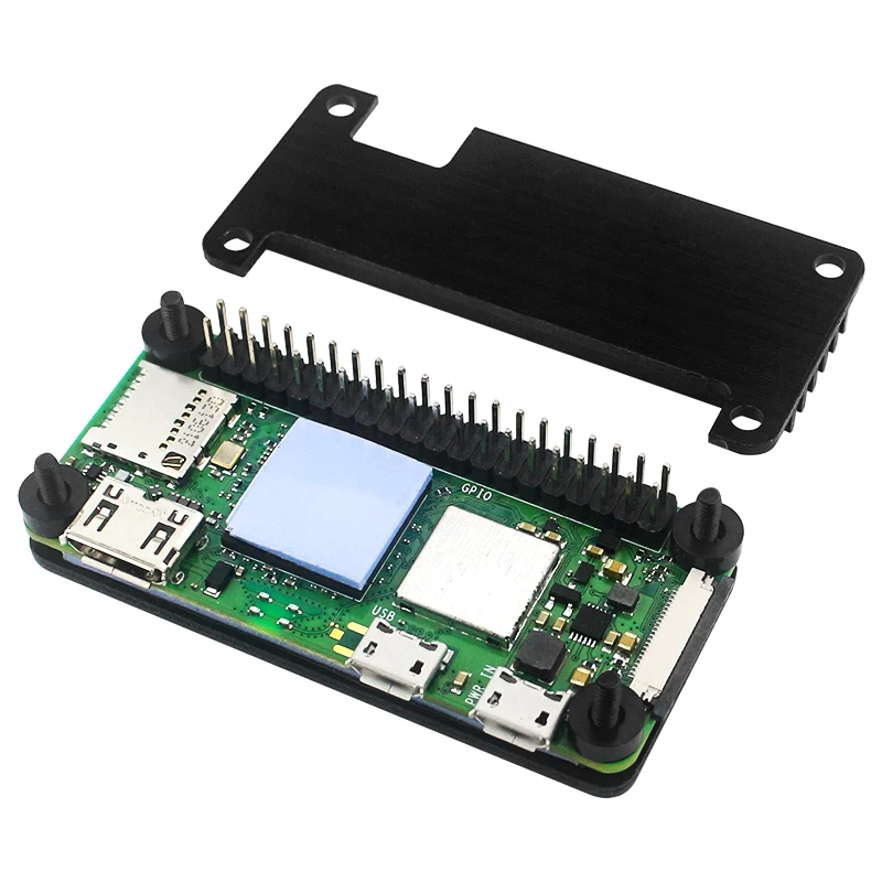 Raspberry Pi Zero 2 W Aluminum Case + Pin Header Screwdriver Passive Cooling Enclouse Heatsink for Raspberry Pi Zero W PiZero 2W