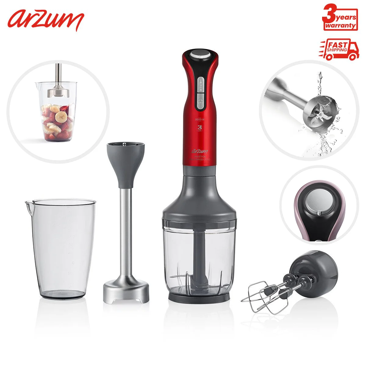 Mijn Desire Prostick Multispeed 2000 Staafmixer Set