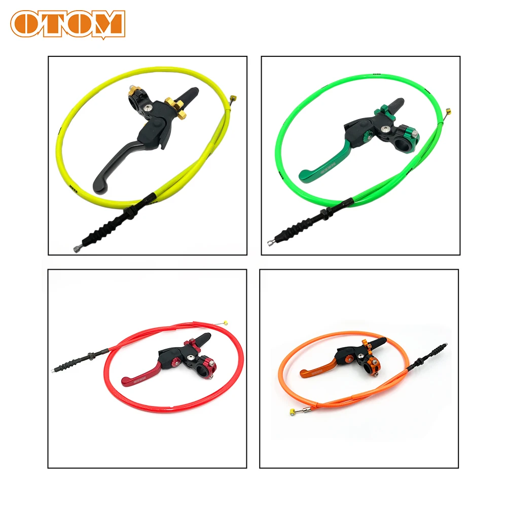 OTOM Motocycle Hydraulic Master Cylinder Clutch Lever Oil Hose Pipe Clutch Cable Adjustable Folding Handle For BSE KAYO ZONGSHEN