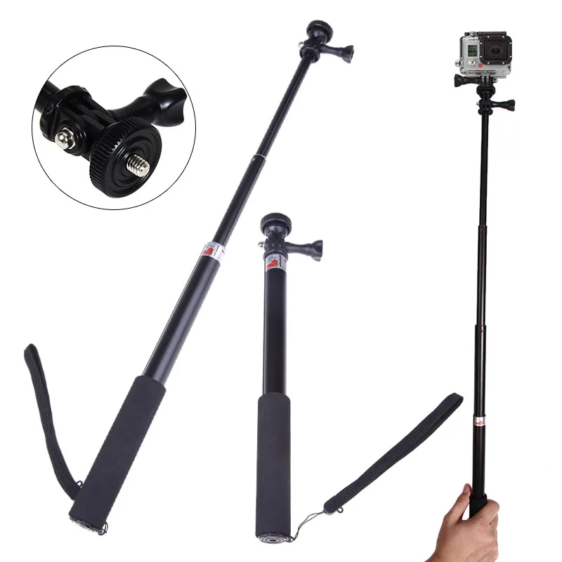 ALLOYSEED Waterproof Monopod Tripod Telescoping for Gopro Stick Extendable Baton Selfie Handheld Sophie Sticks w/Mount for GoPro