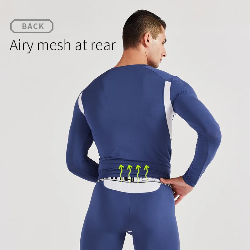 52025 Men Thermal Underwear Silk Mesh Breathable Underwear Soft Premium Comfortable Base Layer Anti-bacterial Mesh Men Thermals