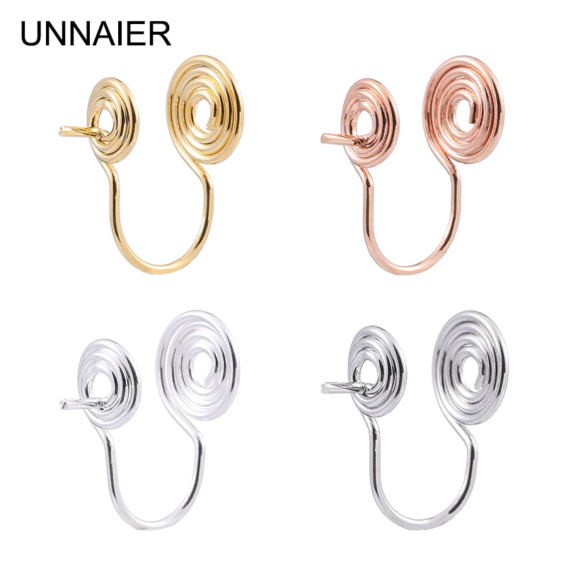 2/10 pieces of mosquito-repellent incense ear clip accessories fake earrings double disk empty disk holeless ear clip converter