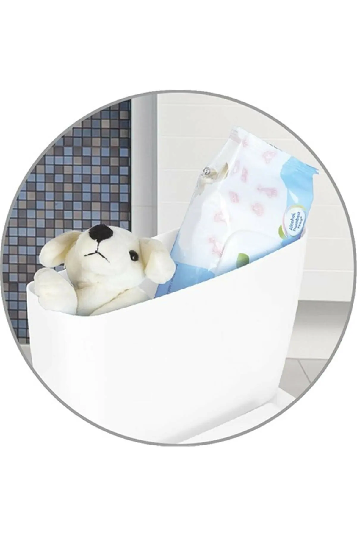 Baby Child Toilet Training Dog Printed Educational Toilet Seat Toilet Paper Holder 25 Kg Loading Capacity