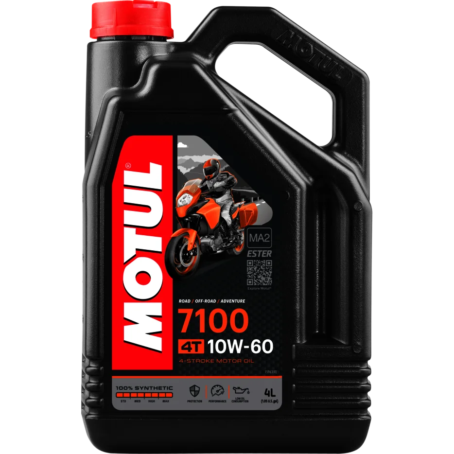 Motul 104101-motor oil for motorcycle 7100 10w60 4t 4l. 100% synthetic lubricant