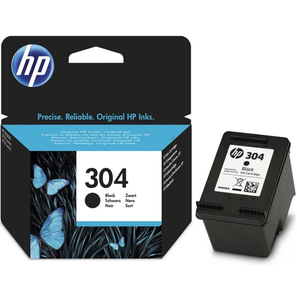 HP 304 N9K06AE Original Ink Cartridge, Black, Single Pack