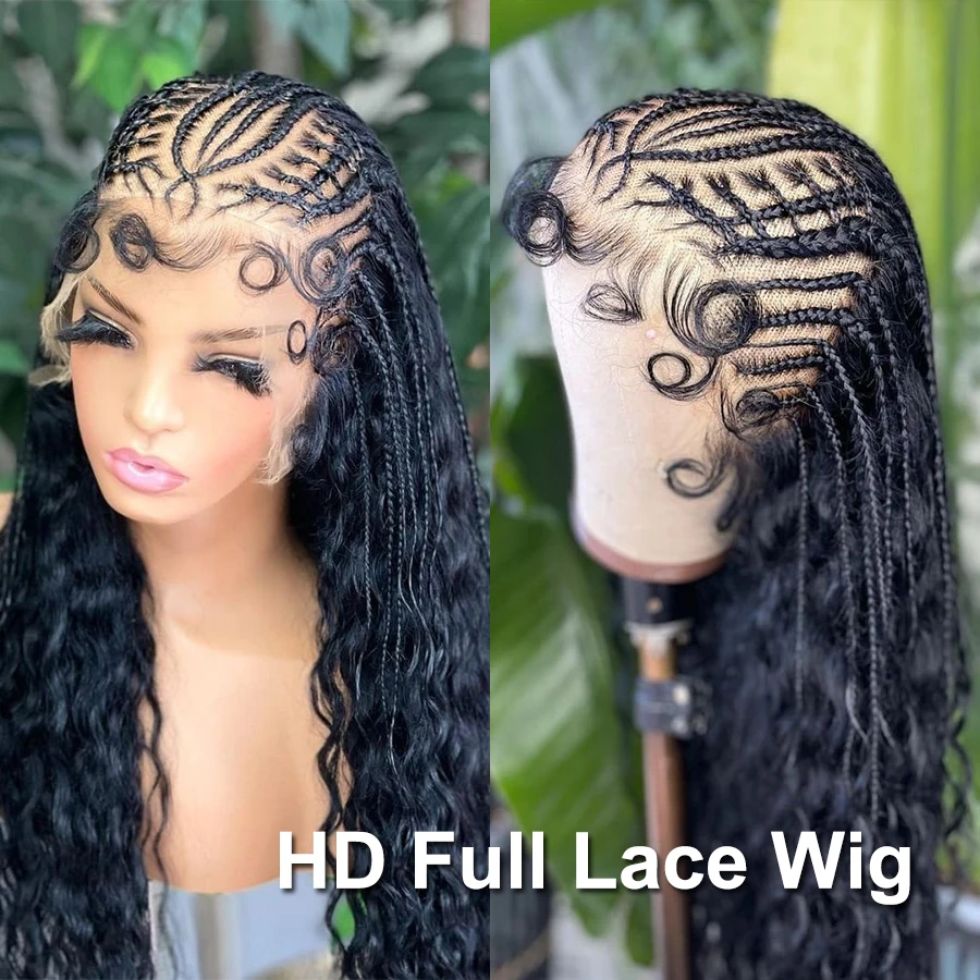 

Glueless Full Lace Human Hair Wigs 360 Full Lace Wig Ponytail Preplucked Water Wave Lace Front Wig 13x4 HD Lace Frontal Wig Remy