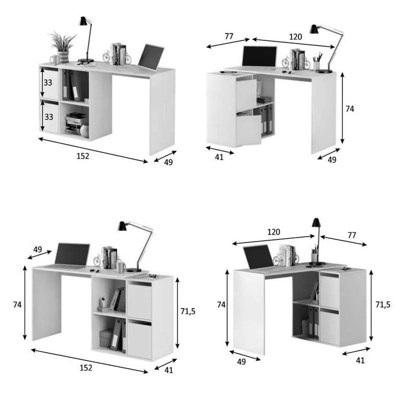 Desk, study desks, office desk, computer table, White desk, work table