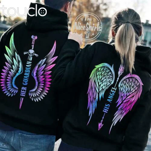 Her Guardian/ His Angel Wing Hoodie Unisex S-5XL