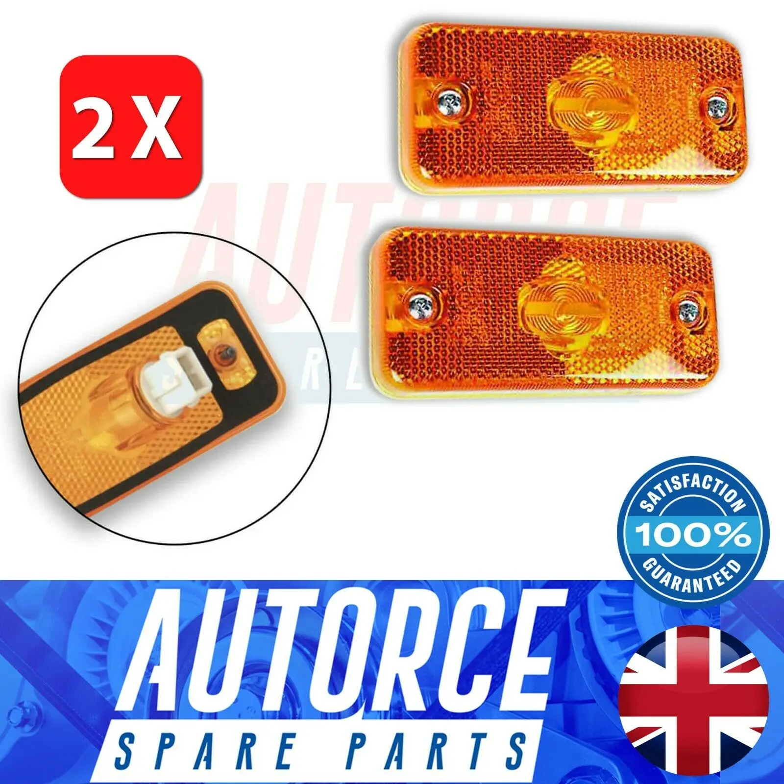 AUTORCE 2X SIDE MARKER LAMP INTENDED FOR PEUGEOT BOXER FOR CITROEN RELAY FOR FIAT DUCATO FOR IVECO DAILY 329718, 6303A1, 6303A0