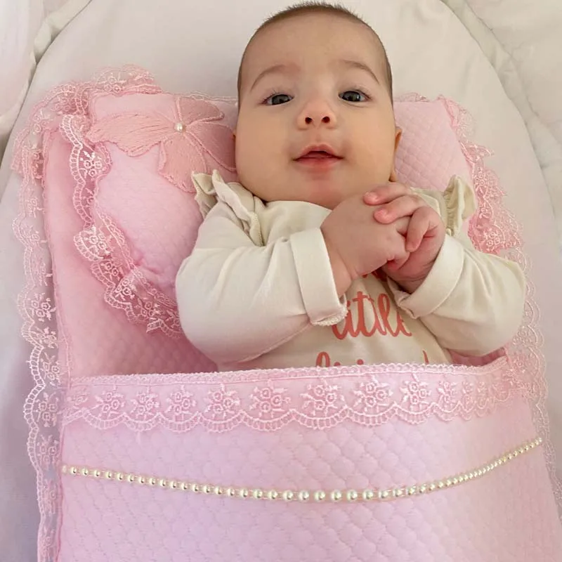 Modakids rosa para a menina do bebê bonito swaddle recém nascido roupa de cama unissex cobertor da menina dos bebês da criança carrinho de bebê modelos