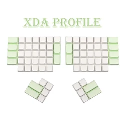 XDA Ergodox Ergo PBT Dye-subbed keycaps for custom mechanical keyboards Infinity ErgoDox Ergonomic Keyboard Keycap White Green