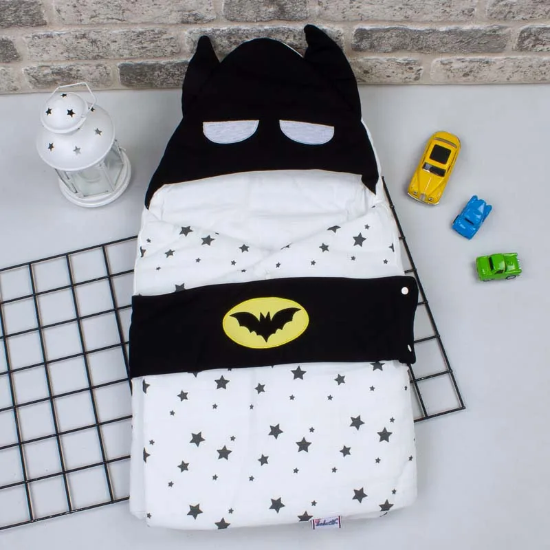 For Baby Boys Swaddle Bat Pattern Newborn Baby Toddler Cotton Soft Daily Baby Stroller Bed Male Babies Of SIDS Blanket Clothes