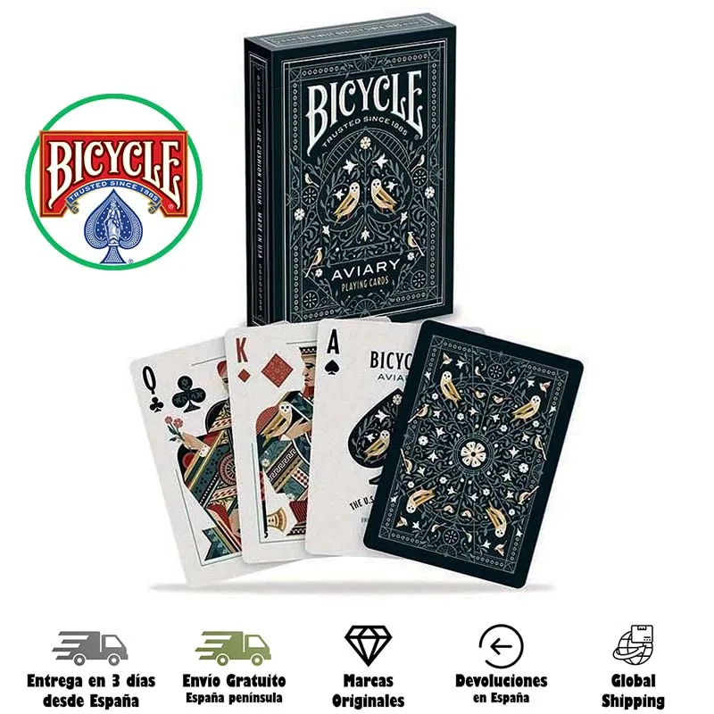 Fournier, Bicycle, USPCC, poker deck, Aviary, birds, birds, magic, magicians, tricks, adults, USA, illusionism, collectible cards, accessories