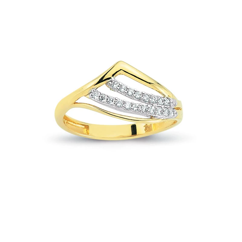 14K Solid Gold Art Design Fashion Ladies Ring