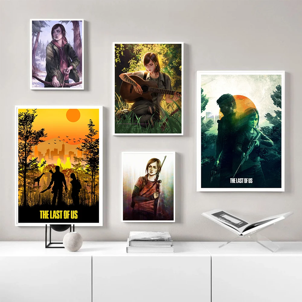 

The Last of Us Posters Joel&Elie Gaming Poster Print Video Game Art Canvas Painting Wall Picture Playroom Kids Room Home Decor