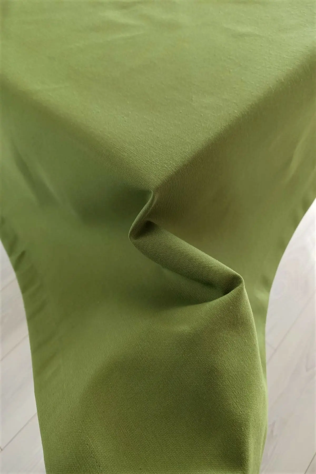 Linen Textured Green Tablecloth Wedding, Party,Sofa Cover Turkish Cotton For Rectangle Table