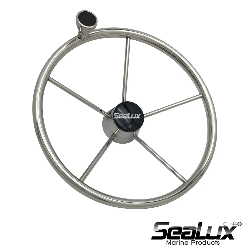 

Sealux 13.5 inch Steering Wheel With F1 Knob Stainless Steel 304 Body for Boat Accessories Yacht