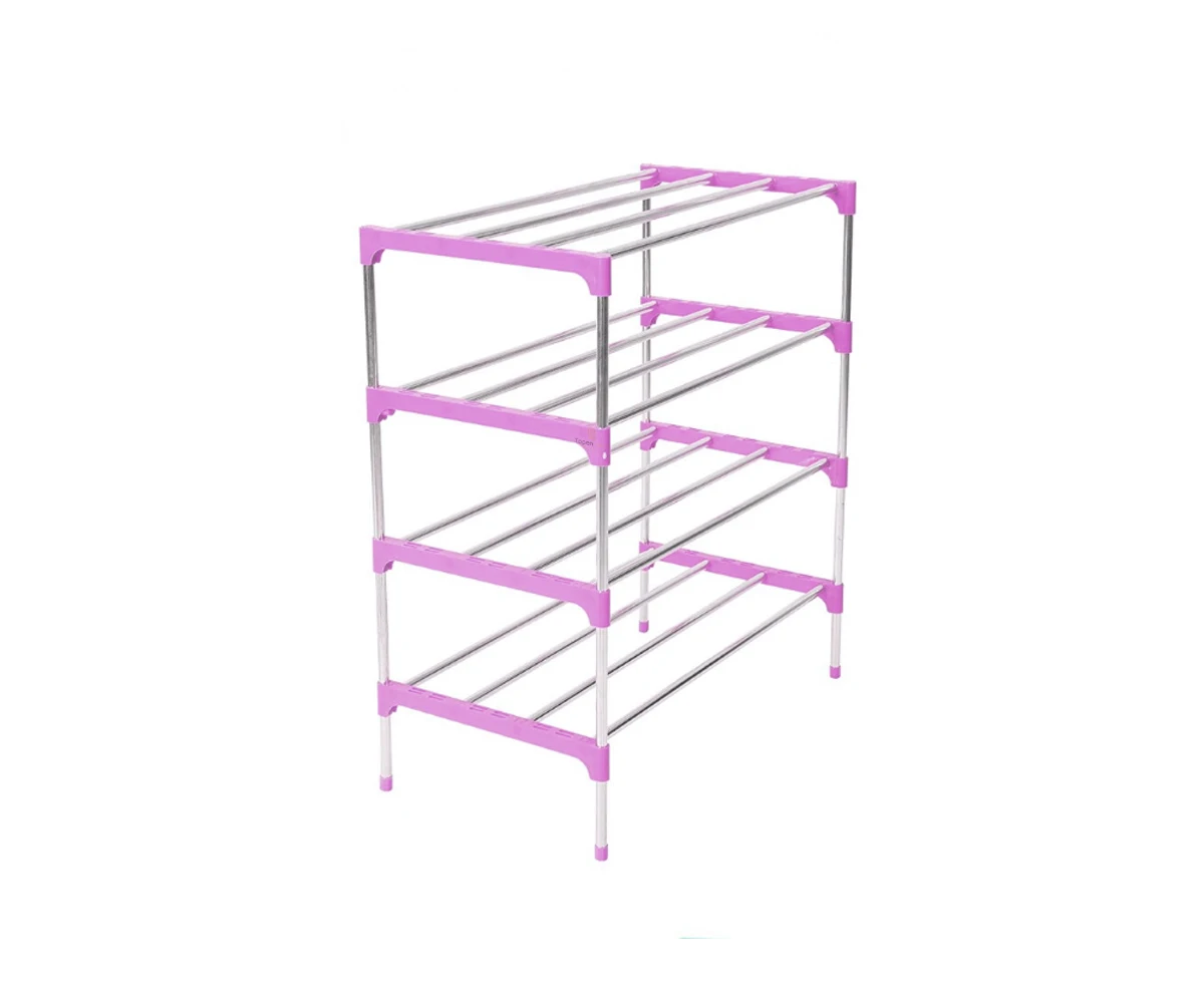 Fotografia 5: Sapateira Vertical Inox Luxo 6 Pares 4 Prateleiras Topen Home