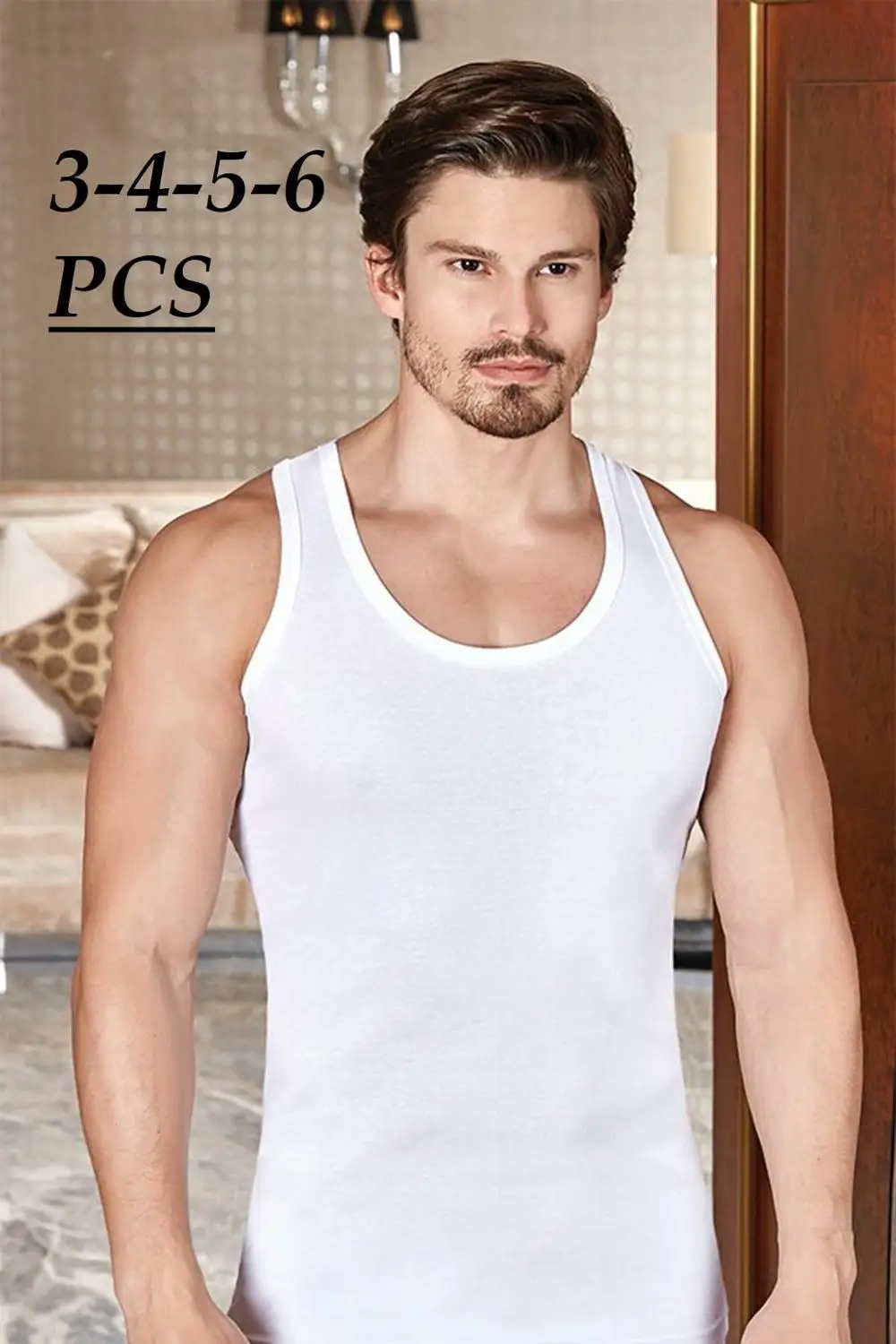 

100% Cotton High Quality Men Undershirt Bottoming Shirt 1 Pack Casual Top Soft Breathable Slim Male Summer Wear