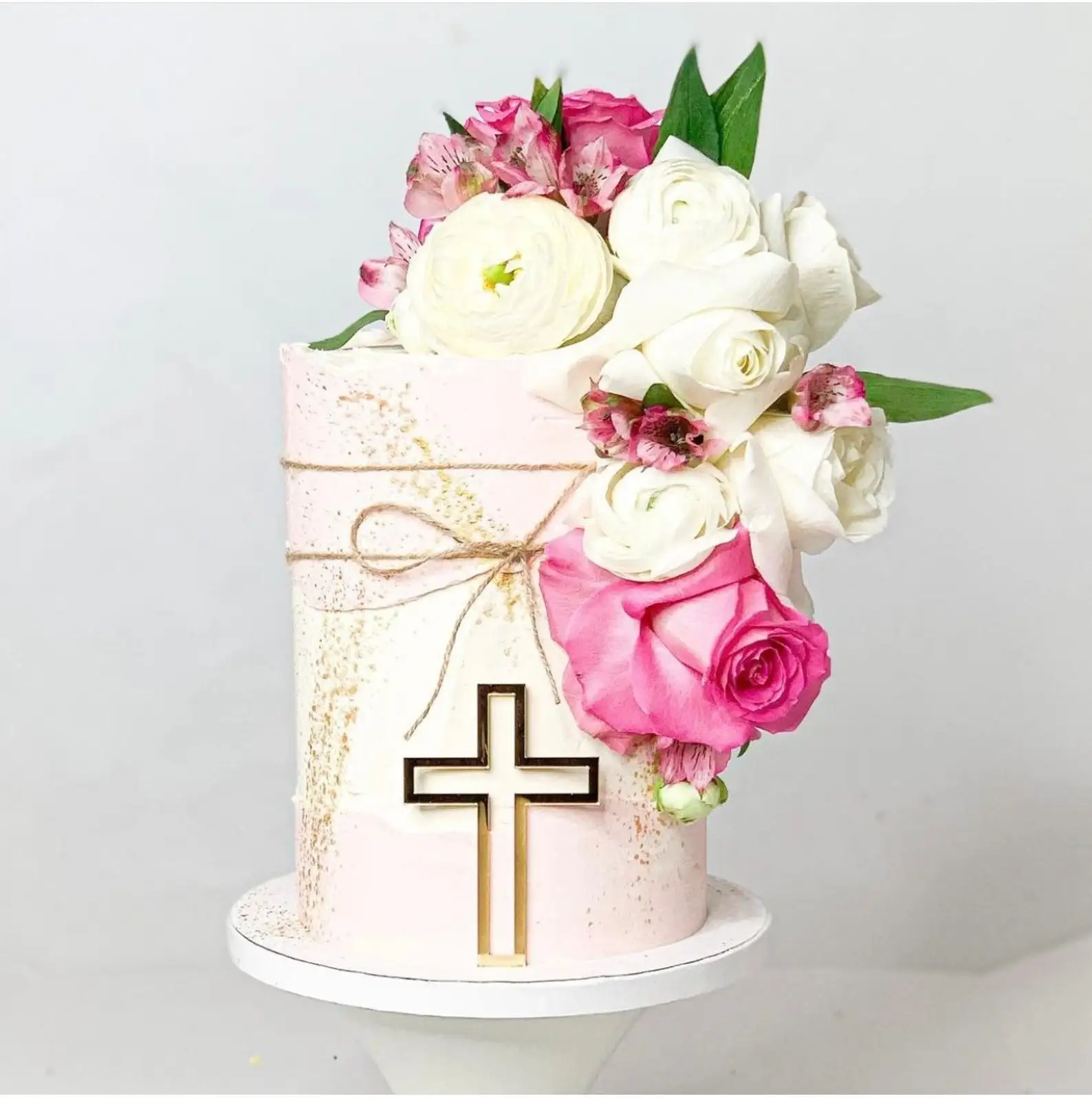 Acrylic Baptism Cross Cake Charm/Christening/Baby Dedication/First Holy Communion/Birthday Cake Topper Party Decor