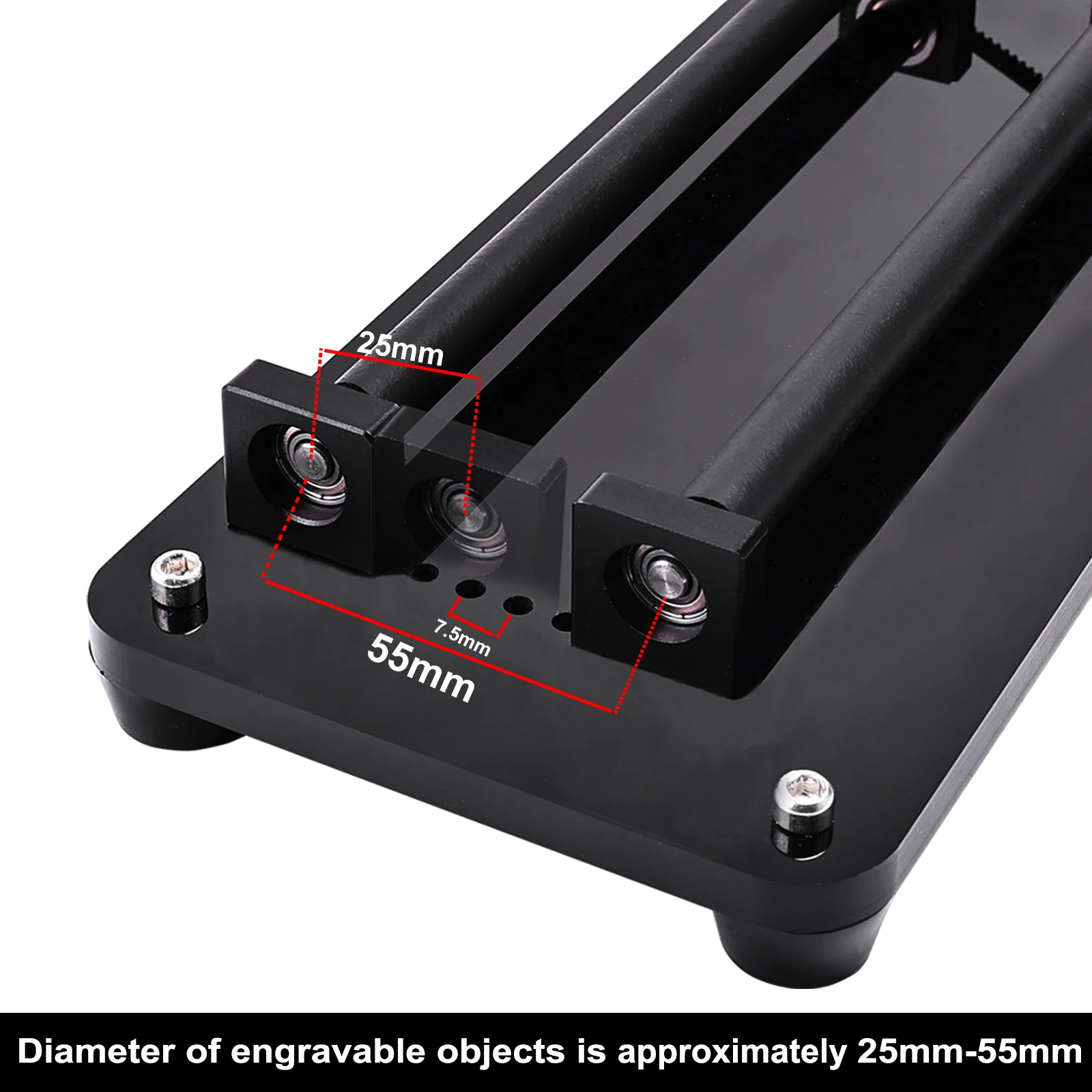 Yofuly Y-axis Rotary Roller For Laser Engraving Machine CNC Three Gear Adjustment Rotary Roller for Cans Cylinders Glass Cup