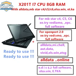 2024 hot for lenovo X201T i7 cpu 8GB RAM laptop work for alldata software/ mb star c4 c5 c6 / icom/ alldata online ready to use