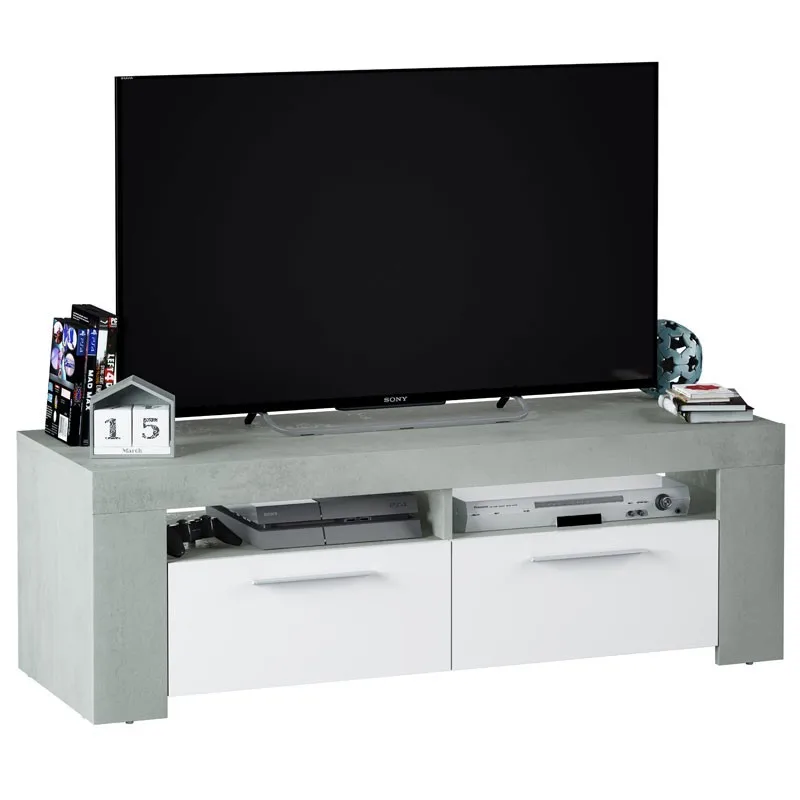 Modern dining room furniture, living room TV module, Ambit model, Color measures: 120 cm x 40 cm x 42 cm