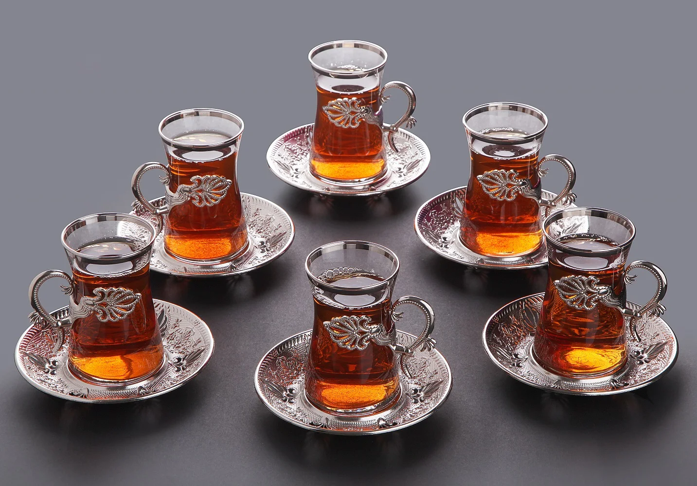 Arabic Coffee Turkish Tea Set Silver Color