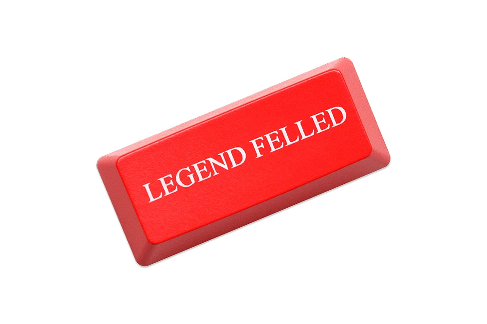 Novelty Shine Through Keycaps Symbols ABS Laser Etched back lit black red ESC Enter Backspace God Slain  Legend Felled view 5